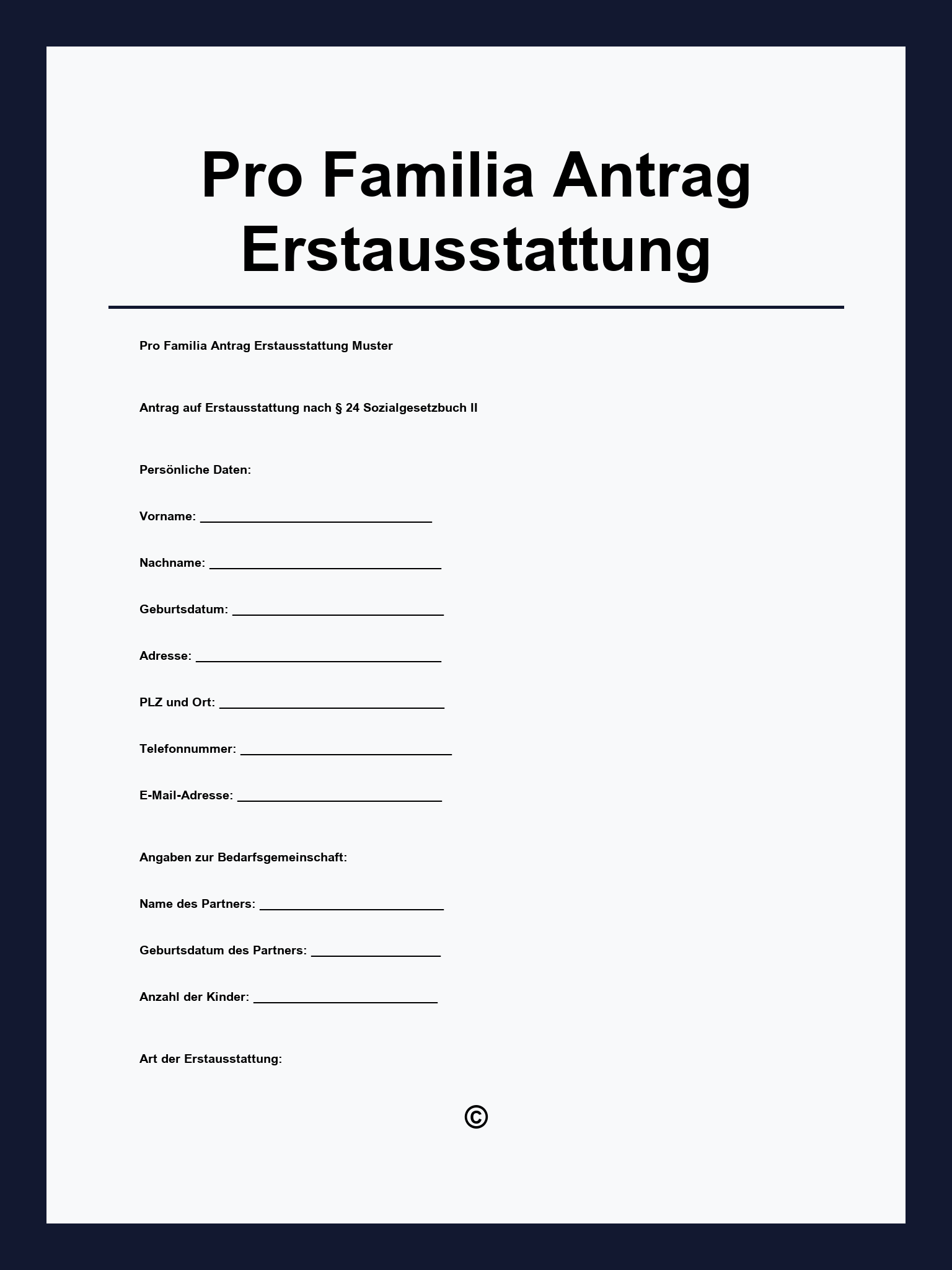 Pro Familia Antrag Erstausstattung