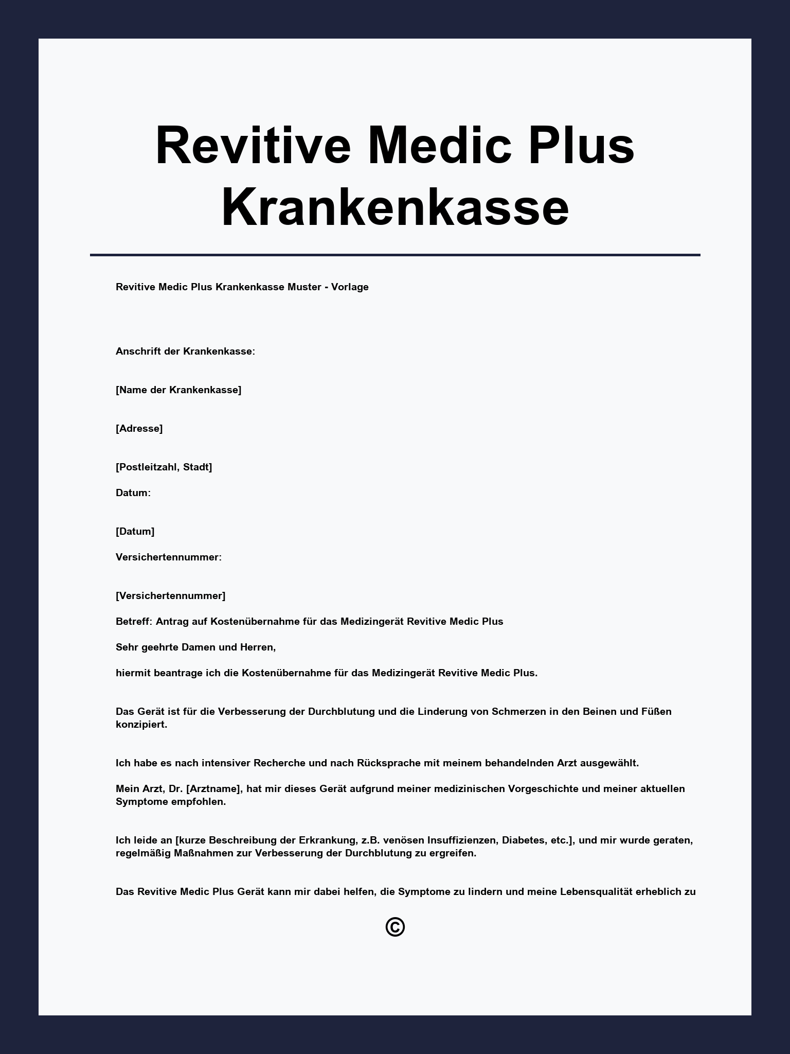 Revitive Medic Plus Krankenkasse