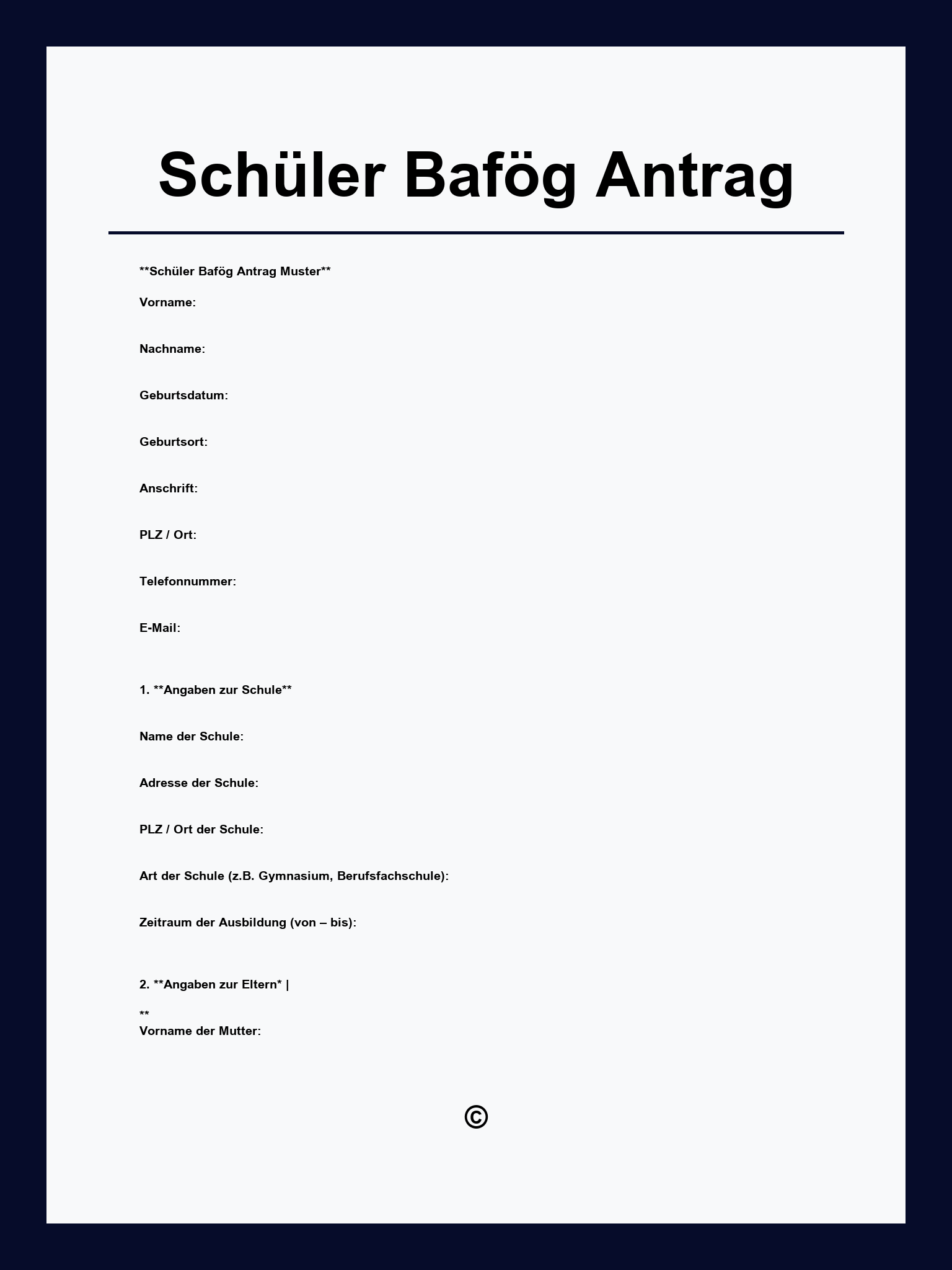 Schüler Bafög Antrag
