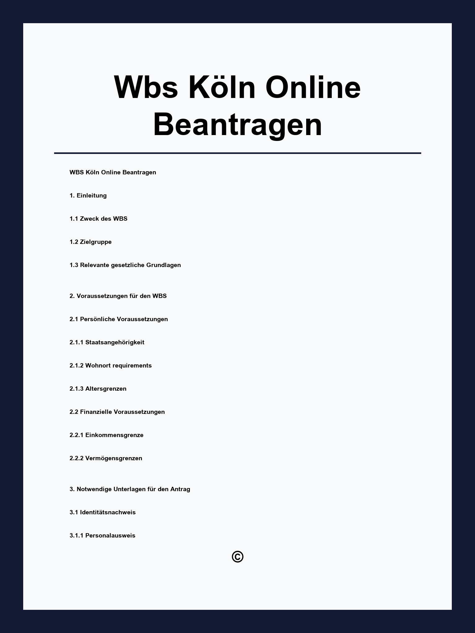 Wbs Köln Online Beantragen